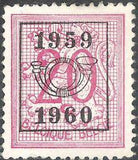 Belgium 1959 Definitives - Digit on Heraldic Lion - Precancellations-Stamps-Belgium-StampPhenom