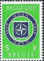 Belgium 1959 NATO 10th Anniversary-Stamps-Belgium-StampPhenom