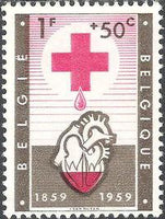 Belgium 1959 Red Cross - Solferino Battle-Stamps-Belgium-StampPhenom