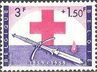 Belgium 1959 Red Cross - Solferino Battle-Stamps-Belgium-StampPhenom