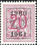 Belgium 1960 Definitives - Digit on Heraldic Lion - Precancellations-Stamps-Belgium-StampPhenom