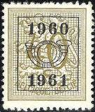 Belgium 1960 Definitives - Digit on Heraldic Lion - Precancellations-Stamps-Belgium-StampPhenom