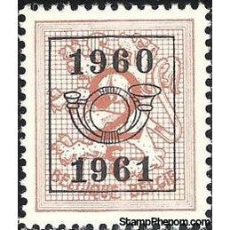 Belgium 1960 Definitives - Digit on Heraldic Lion - Precancellations-Stamps-Belgium-StampPhenom