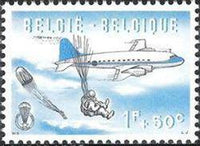 Belgium 1960 Parachuting-Stamps-Belgium-StampPhenom