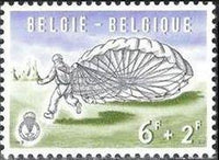 Belgium 1960 Parachuting-Stamps-Belgium-StampPhenom