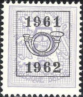 Belgium 1961 Definitives - Digit on Heraldic Lion - Precancellations-Stamps-Belgium-StampPhenom