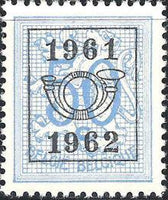 Belgium 1961 Definitives - Digit on Heraldic Lion - Precancellations-Stamps-Belgium-StampPhenom