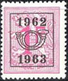 Belgium 1962 Definitives - Digit on Heraldic Lion - Precancellations-Stamps-Belgium-StampPhenom