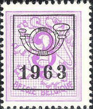 Belgium 1963 Definitives - Digit on Heraldic Lion - Precancellations-Stamps-Belgium-StampPhenom