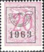 Belgium 1963 Definitives - Digit on Heraldic Lion - Precancellations-Stamps-Belgium-StampPhenom