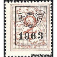 Belgium 1963 Definitives - Digit on Heraldic Lion - Precancellations-Stamps-Belgium-StampPhenom