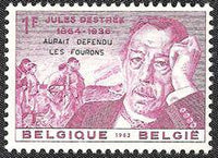 Belgium 1963 Jules Destrée and Henry Van de Velde-Stamps-Belgium-StampPhenom