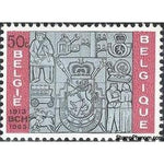 Belgium 1963 Postal Cheques Office 50th Anniversary-Stamps-Belgium-StampPhenom