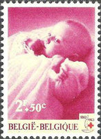 Belgium 1963 Red Cross Centenary-Stamps-Belgium-StampPhenom