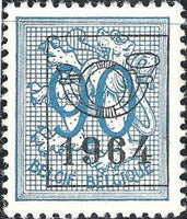 Belgium 1964 Definitives - Digit on Heraldic Lion - Precancellations-Stamps-Belgium-StampPhenom