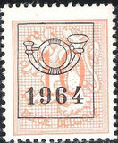 Belgium 1964 Definitives - Digit on Heraldic Lion - Precancellations-Stamps-Belgium-StampPhenom