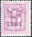 Belgium 1964 Definitives - Digit on Heraldic Lion - Precancellations-Stamps-Belgium-StampPhenom