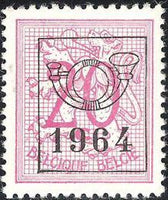 Belgium 1964 Definitives - Digit on Heraldic Lion - Precancellations-Stamps-Belgium-StampPhenom