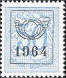 Belgium 1964 Definitives - Digit on Heraldic Lion - Precancellations-Stamps-Belgium-StampPhenom