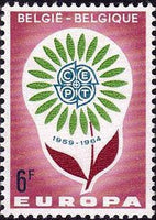 Belgium 1964 Europa-Stamps-Belgium-StampPhenom