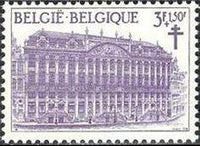 Belgium 1965 Anti Tuberculosis - Guildhouses, Brussels-Stamps-Belgium-StampPhenom