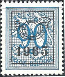 Belgium 1965 Definitives - Digit on Heraldic Lion - Precancellations-Stamps-Belgium-StampPhenom