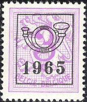 Belgium 1965 Definitives - Digit on Heraldic Lion - Precancellations-Stamps-Belgium-StampPhenom