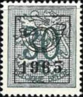 Belgium 1965 Definitives - Digit on Heraldic Lion - Precancellations-Stamps-Belgium-StampPhenom