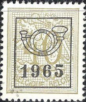 Belgium 1965 Definitives - Digit on Heraldic Lion - Precancellations-Stamps-Belgium-StampPhenom