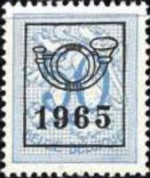 Belgium 1965 Definitives - Digit on Heraldic Lion - Precancellations-Stamps-Belgium-StampPhenom