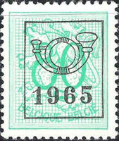 Belgium 1965 Definitives - Digit on Heraldic Lion - Precancellations-Stamps-Belgium-StampPhenom