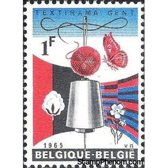 Belgium 1965 Diamonds and Textile Exhibitions-Stamps-Belgium-StampPhenom