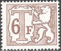 Belgium 1966-1970 Heraldic Lion - Large Digit - Postage Due Stamps-Stamps-Belgium-StampPhenom