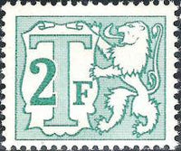 Belgium 1966-1970 Heraldic Lion - Large Digit - Postage Due Stamps-Stamps-Belgium-StampPhenom