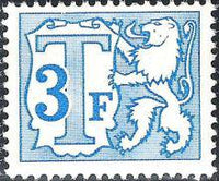 Belgium 1966-1970 Heraldic Lion - Large Digit - Postage Due Stamps-Stamps-Belgium-StampPhenom