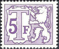 Belgium 1966-1970 Heraldic Lion - Large Digit - Postage Due Stamps-Stamps-Belgium-StampPhenom