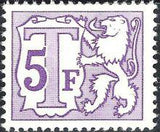 Belgium 1966-1970 Heraldic Lion - Large Digit - Postage Due Stamps-Stamps-Belgium-StampPhenom