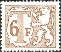 Belgium 1966-1970 Heraldic Lion - Large Digit - Postage Due Stamps-Stamps-Belgium-StampPhenom