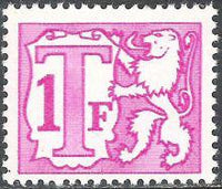 Belgium 1966-1970 Heraldic Lion - Large Digit - Postage Due Stamps-Stamps-Belgium-StampPhenom