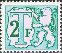 Belgium 1966-1970 Heraldic Lion - Large Digit - Postage Due Stamps-Stamps-Belgium-StampPhenom