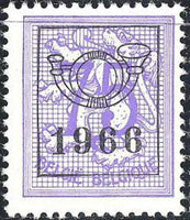 Belgium 1966 Definitives - Digit on Heraldic Lion - Precancellations-Stamps-Belgium-StampPhenom