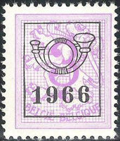 Belgium 1966 Definitives - Digit on Heraldic Lion - Precancellations-Stamps-Belgium-StampPhenom