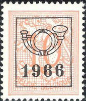 Belgium 1966 Definitives - Digit on Heraldic Lion - Precancellations-Stamps-Belgium-StampPhenom