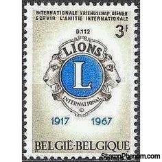 Belgium 1967 Lions International-Stamps-Belgium-StampPhenom