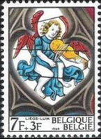 Belgium 1969 Solidarity - Stained Glass Windows-Stamps-Belgium-StampPhenom