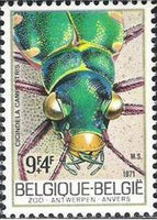 Belgium 1971 Solidarity - Heads of Insects-Stamps-Belgium-StampPhenom