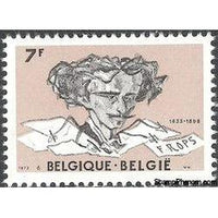 Belgium 1973 Felicien Rops 75th Death Anniversary-Stamps-Belgium-StampPhenom