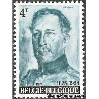 Belgium 1974 King Albert I - Death Anniversary-Stamps-Belgium-StampPhenom