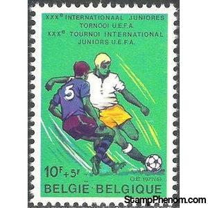 Belgium 1977 UEFA Youth Tournament-Stamps-Belgium-StampPhenom