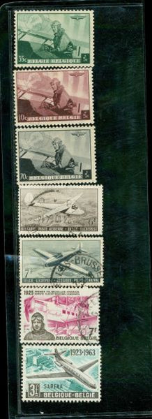 Belgium Aircraft , 7 stamps
